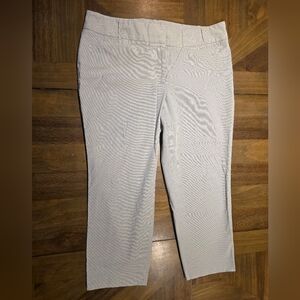 Ann Taylor Loft Cropped Marisa Pants Chino Sz 12 P Petite Preppy Career Work